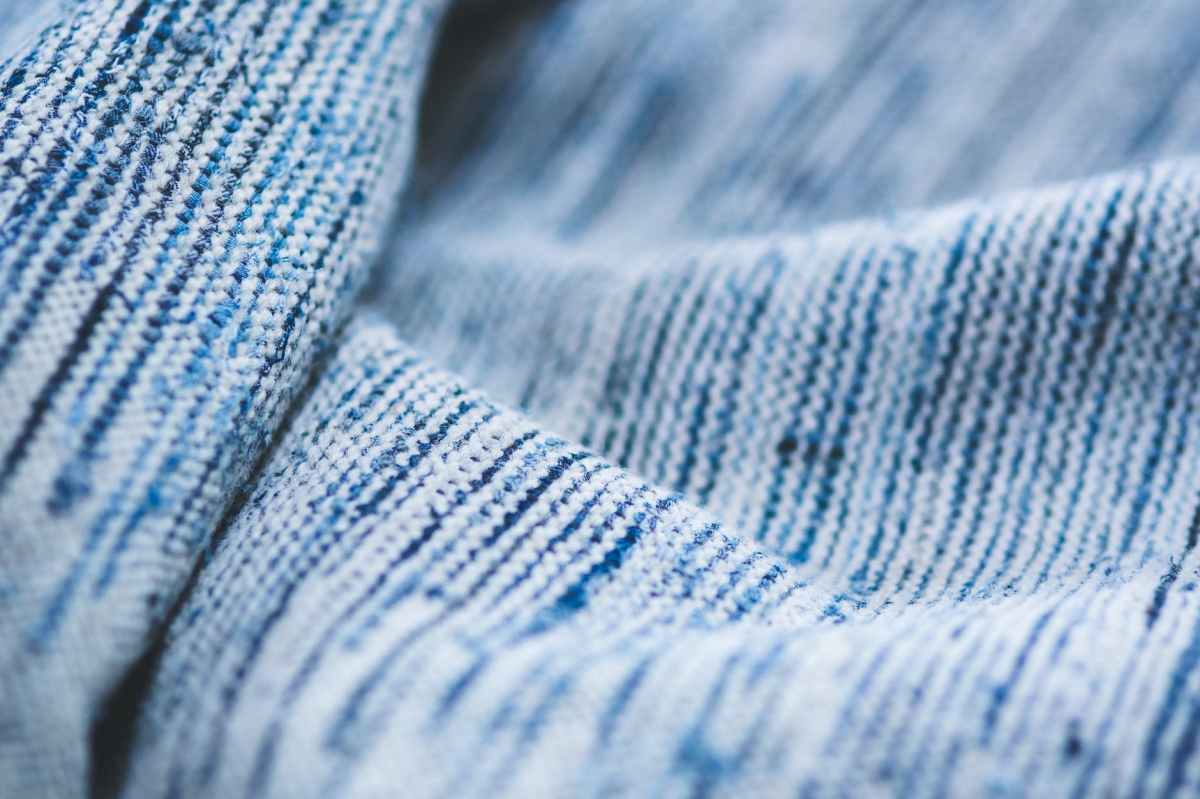 close up blue textile background